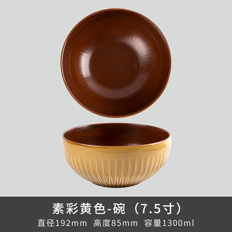 Comercio exterior transfronterizo Lusheng nueva porcelana de hueso de color liso serie retro europeo exquisito hogar vajilla plato tazón