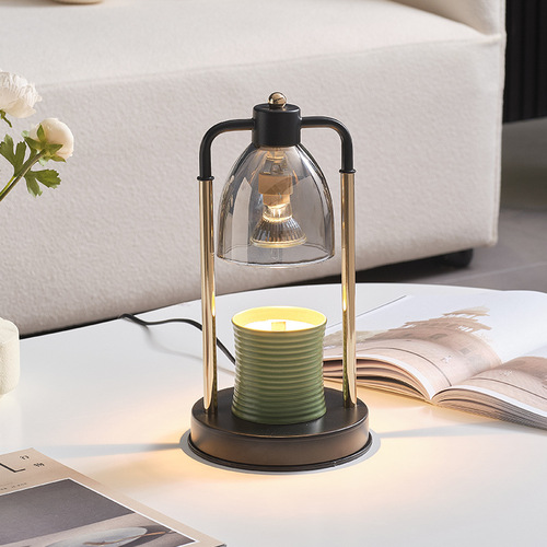 Romantic Bedroom Dimmable Aromatherapy Lamp Bedside Table Lamp Melting Candle Diffusing Incense Fireless Liftable Melting Wax Lamp Creative Gift