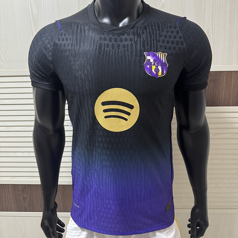 Nike x FC Barcelona 2024/25 Pre-Match Player Edition Jersey Black Purple