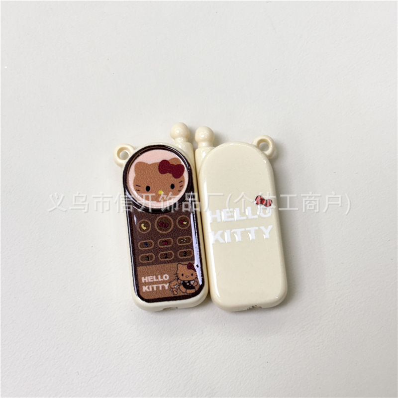 竖孔亚克力烤漆kt手机串珠笔配件手机钥匙链包挂diy手工饰品材料|undefined
