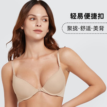 外贸前扣内衣夏季透气女小胸聚拢防下垂无痕胸罩女士bra文胸批发