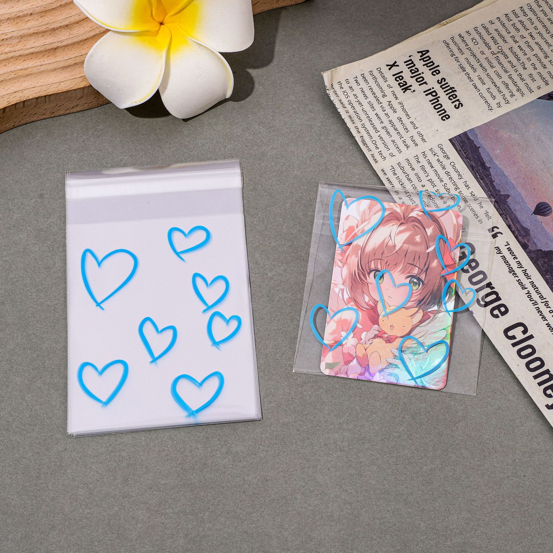 파란색 작은 하트 50개 팩] 8*10+3