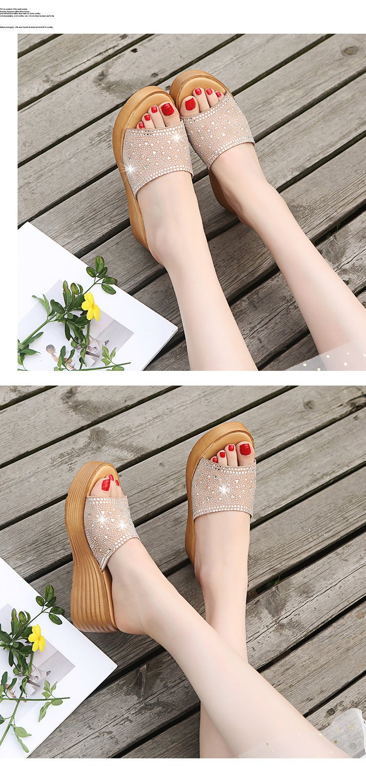 Women's Casual Solid Color Round Toe Wedge Slippers display picture 3