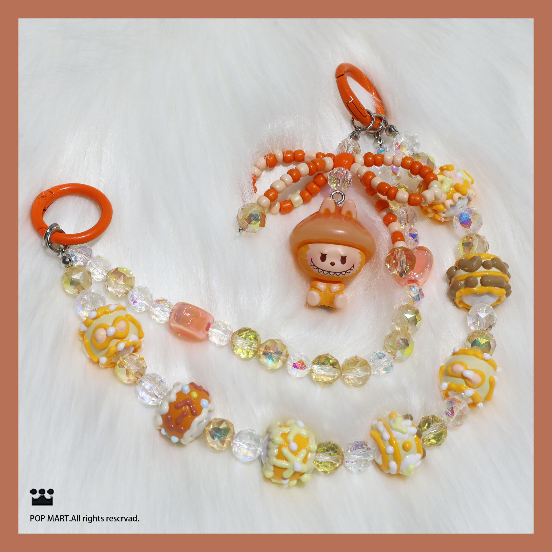 더블 체인-버섯 시리즈-랩 천 오렌지