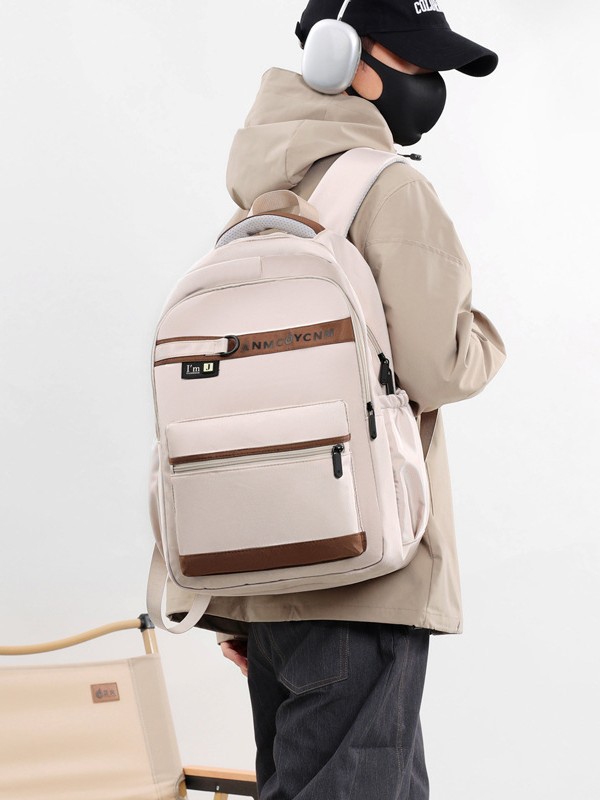 Mochila de moda de alta capacidad, escolas secundarias, viajes universitarios, mochila transfronteriza ligera de tela de Oxford