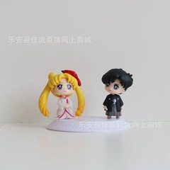 2款情侶大底座美少女汽車擺件 美少女情侶公仔居家公仔