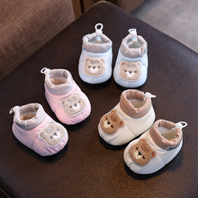 婴儿鞋布鞋0-6-12月新生步前鞋春秋冬季男女宝宝软底1岁不掉护脚