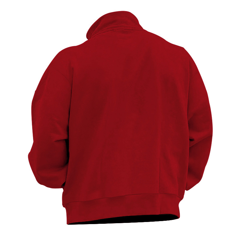Men's Sweatshirt With Stand Collar And Half Zipper For Winter_voghion.com