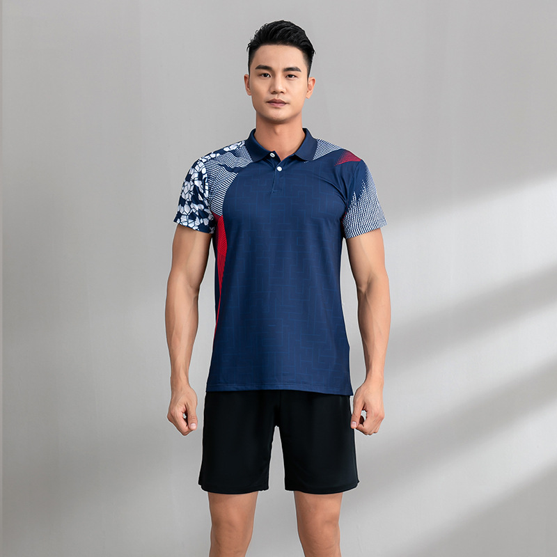 1267A sapphire blue +2907 black shorts (men's suit)