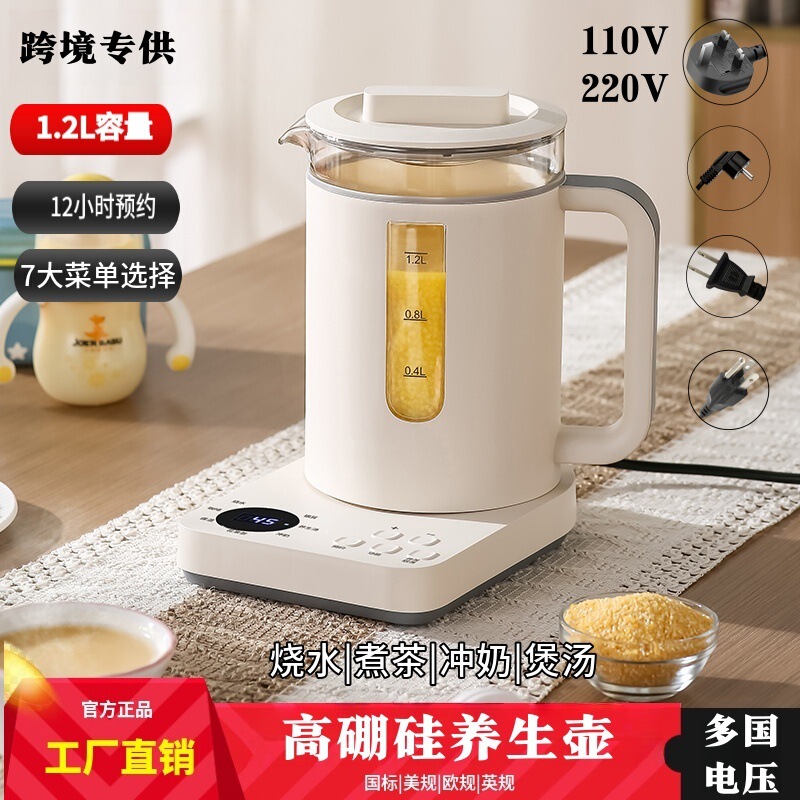 110V American Standard Multifunctional Health Kettle for Home Use, Small Office Tea Maker for Brewing Flower Tea and Fruit Tea