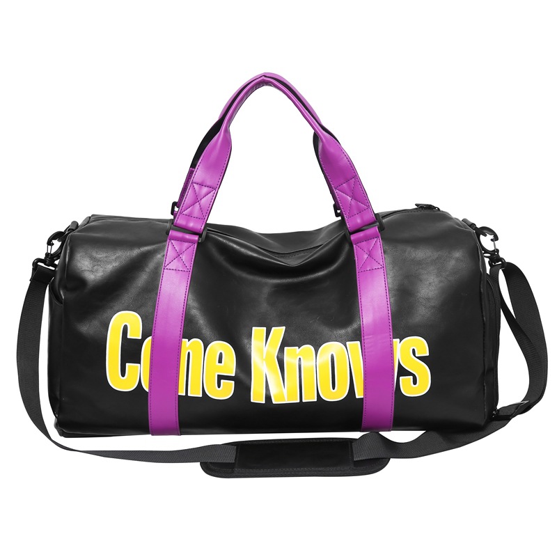 Bolsa de yoga de gran capacidad bolsas de viaje de hombres y mujeres portátiles de fitness secos y húmedos separación de bolsas de hombro de hombro independientes almacenamiento de zapatos