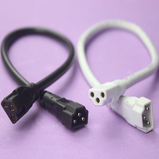 American Standard Male and Female White Connecting Cable 20cm Led Bracket Light Accessories Cable 18Awg No. 18 American Standard