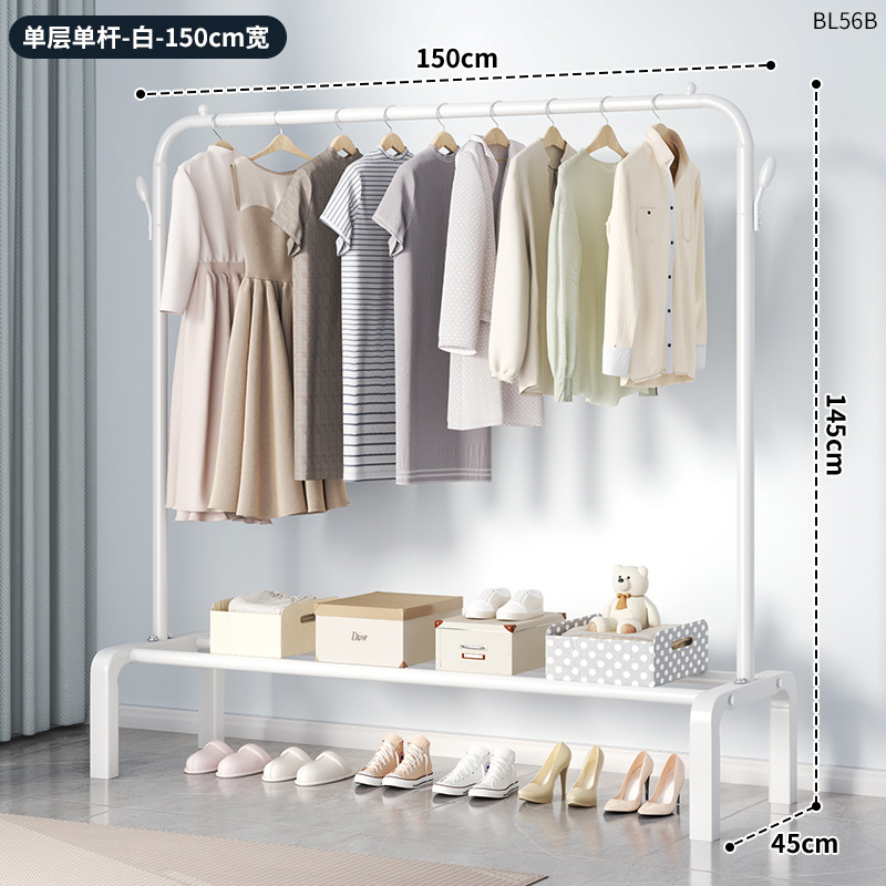 BL56B-wrought 아이언 코트 랙 싱글로드 2 코트 후크 150 화이트