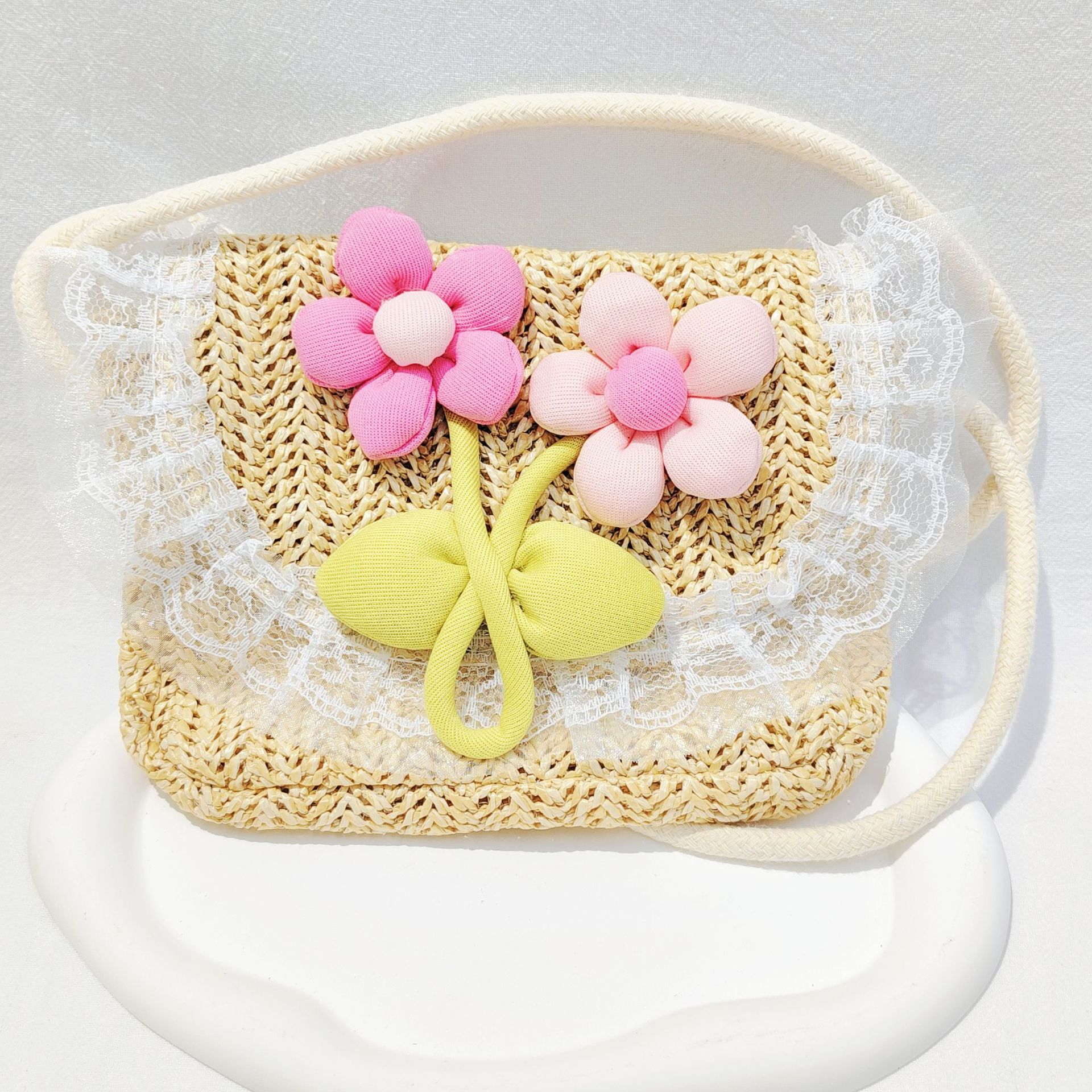 Bolso de arco para niños bolso de rosa de verano bolso de mochila para chicas bolso de princesa de perla pequeña bolsa de cambio de viento fragante