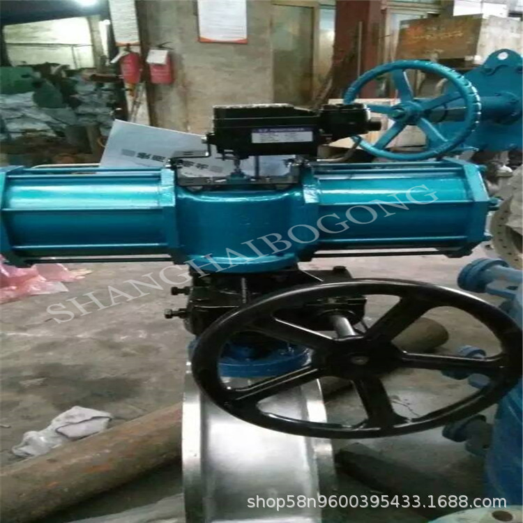 D643H-10R 气动金属硬密封法兰蝶阀 DN400 气动三偏心蝶阀