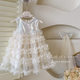 Girls' French Cake Skirt 2025 Little Girl's Pink Princess Skirt Veil-style One-year Birthday Dress Veil Skirt