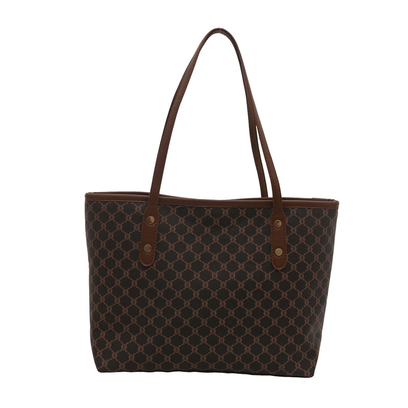 Bolso de moda simple de gran capacidad para mujeres 2024 invierno de mujeres nuevas bolsas de moda de impresión de viaje bolso de hombro