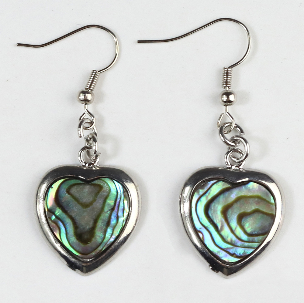 1 Pair Casual Geometric Irregular Plating Abalone Shell Drop Earrings display picture 2