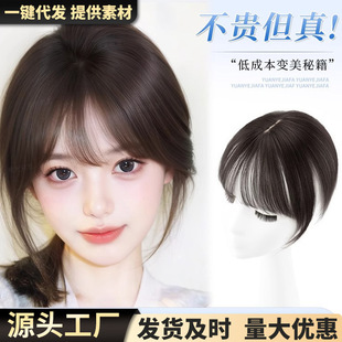 Bangs Wig Women's Overhead Repair Wig Summer Light Full Real Hair Covering White Hair 3d French Hair Leconium Hair