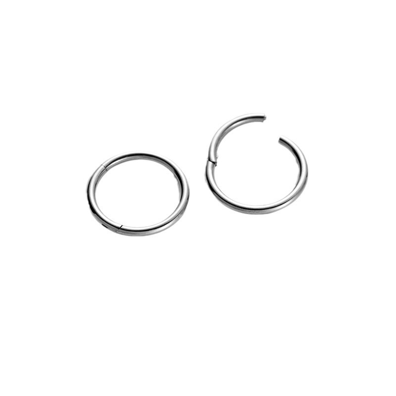 Titanium Steel Seamless Lip Ring Hoop 12mm Diameter 1.2mm Thick Plain Sleek Piercing Jewelry Wholesale detail image 9