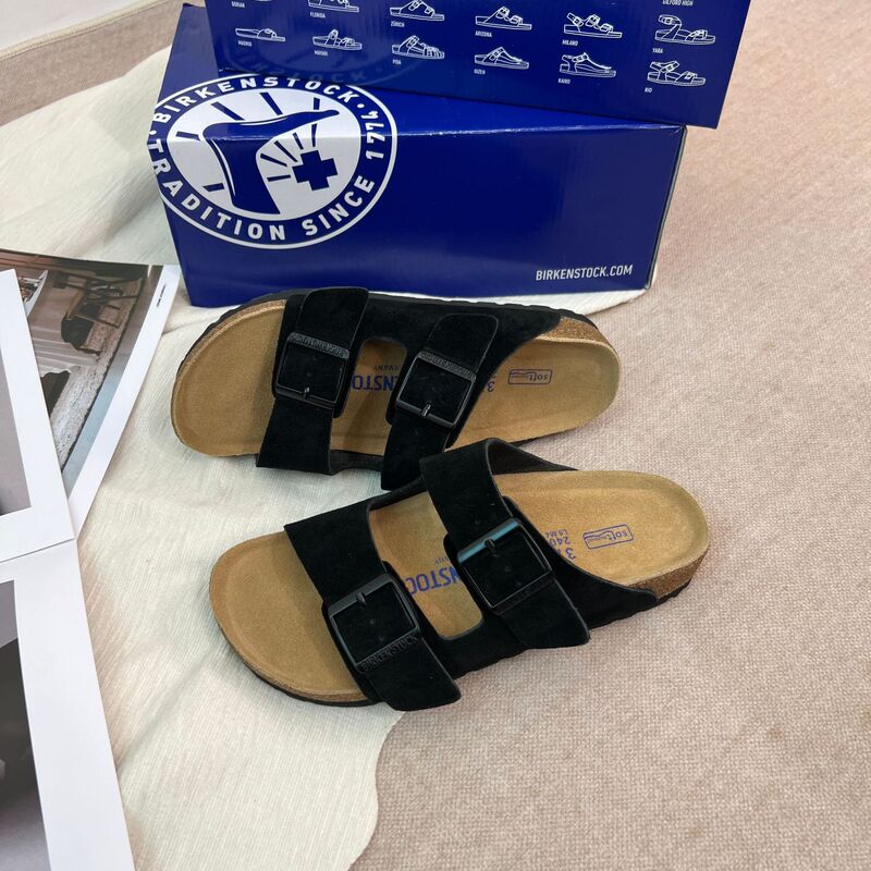 Genuine Leather Birkenstock Slippers for Women, Cow Suede Beach Shoes, Non-Slip 2025 Summer Outdoor Flat Sandals, Birkenstock Sandals Genuine Leather Birkenstock Slippers for Women, Cow Suede Beach Shoes, Non-Slip 2025 Summer Outdoor Flat Sandals, Birkenstock Sandals