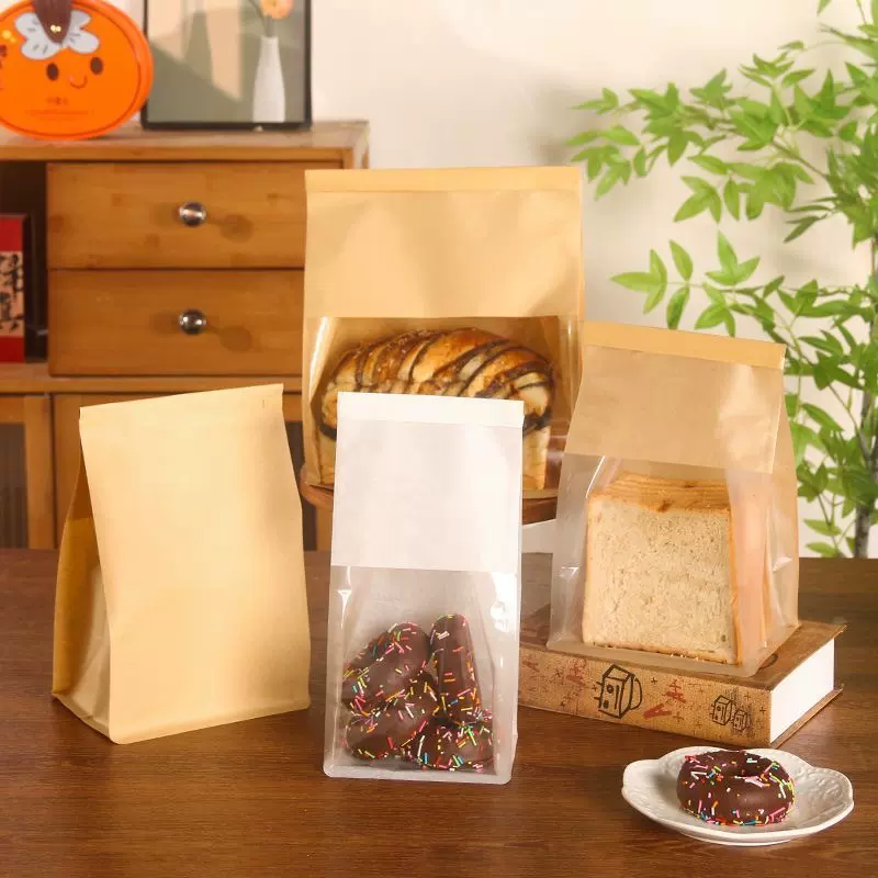 哇噢250g吐司袋450g透明卷边铁丝封口烘焙包装面包包装袋甜品厂家