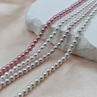 大孔1.2孔径施家珍珠贝珠强光直孔玻璃珍珠diy配件散珠批发凤冠