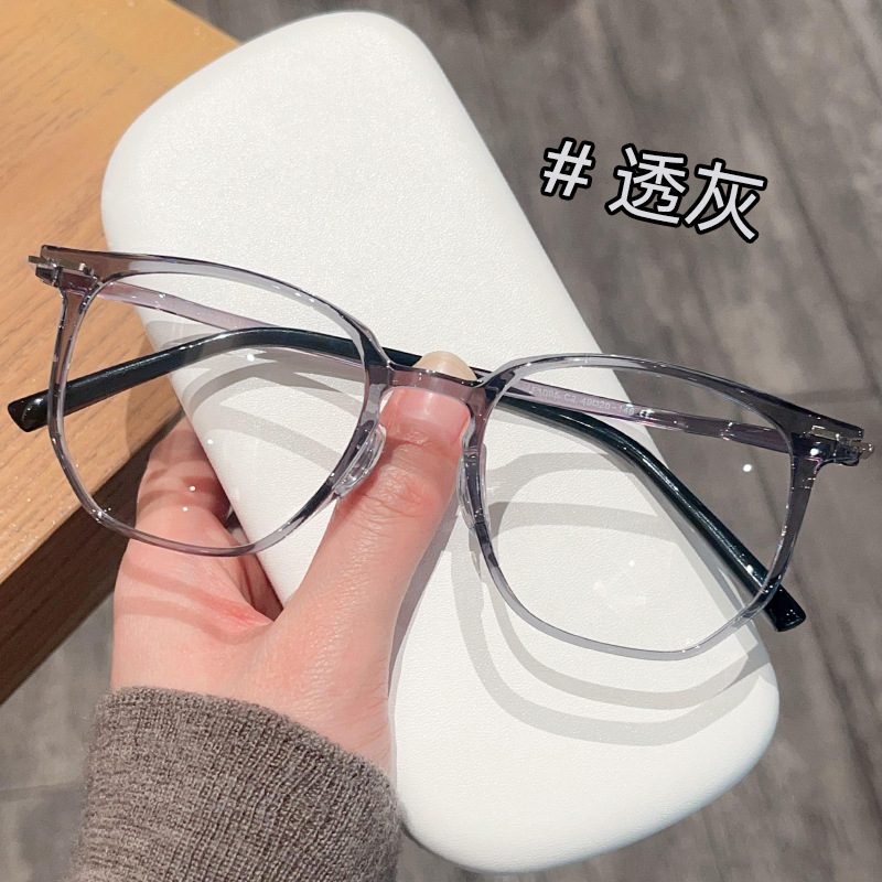 新商品の超軽量プラスチック鋼の多角形の小さい枠のTR90メガネの枠の卸売りの女性のすっぴんの神器は近視に配合することができて度数があります。|undefined