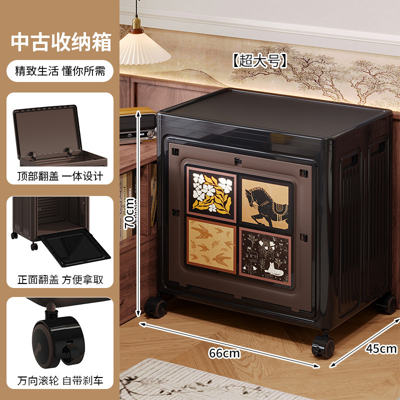 家庭用寝室寝具衣類収納ボックス中世スタイル特大厚みのある収納ボックス多機能アイテム収納ボックス|undefined