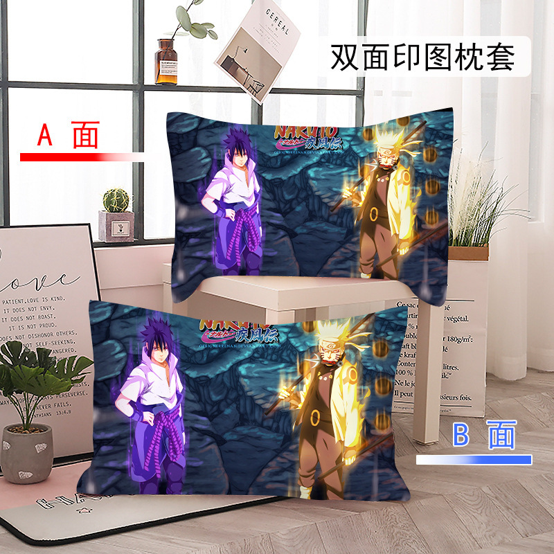 Naruto Pillowcase Anime Cartoon Student Dormitory Pillowcase Brushed Naruto Sasuke Single Piece Bedding Naruto Pillowcase Anime Cartoon Student Dormitory Pillowcase Brushed Naruto Sasuke Single Piece Bedding