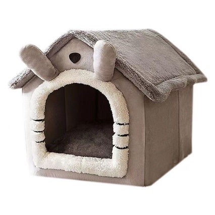 Winter Insulation Small Rabbit Dog House Cat Nest All-Season Removable Washable Pet Bed Mat_voghion.com
