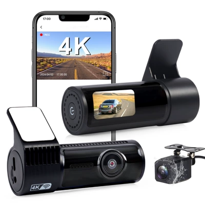 D18 cross-border 4K driving recorder before and after double recording before and after 1080PWiFi HD recorder gravity sensor