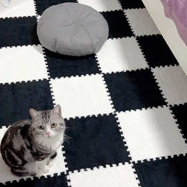 地毯 Земельная подушка carpets黑白棋盘格地垫