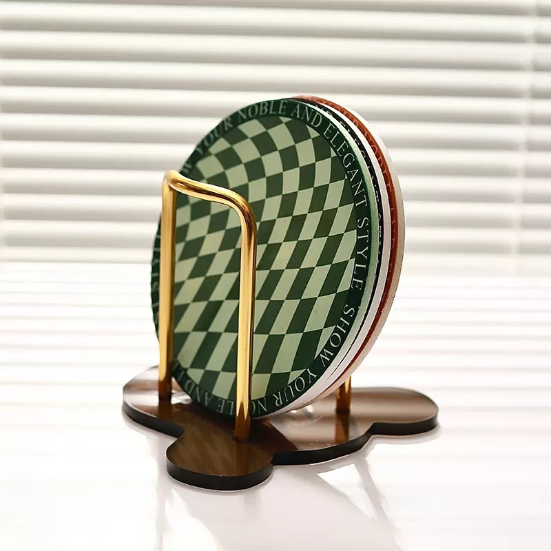 High-value trend cup holder Klein blue cup storage rack light luxury Nordic wind dust-proof cup holder rack_voghion.com