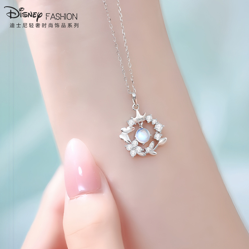 Disney Ocean Heart Gümüş Boyunbağı Qızlar üçün