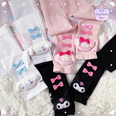 Summer Japanese cartoon cute outdoor sun protection, UV protection, black anti-mosquito ice sleeves, ice silk sleeves for student girls