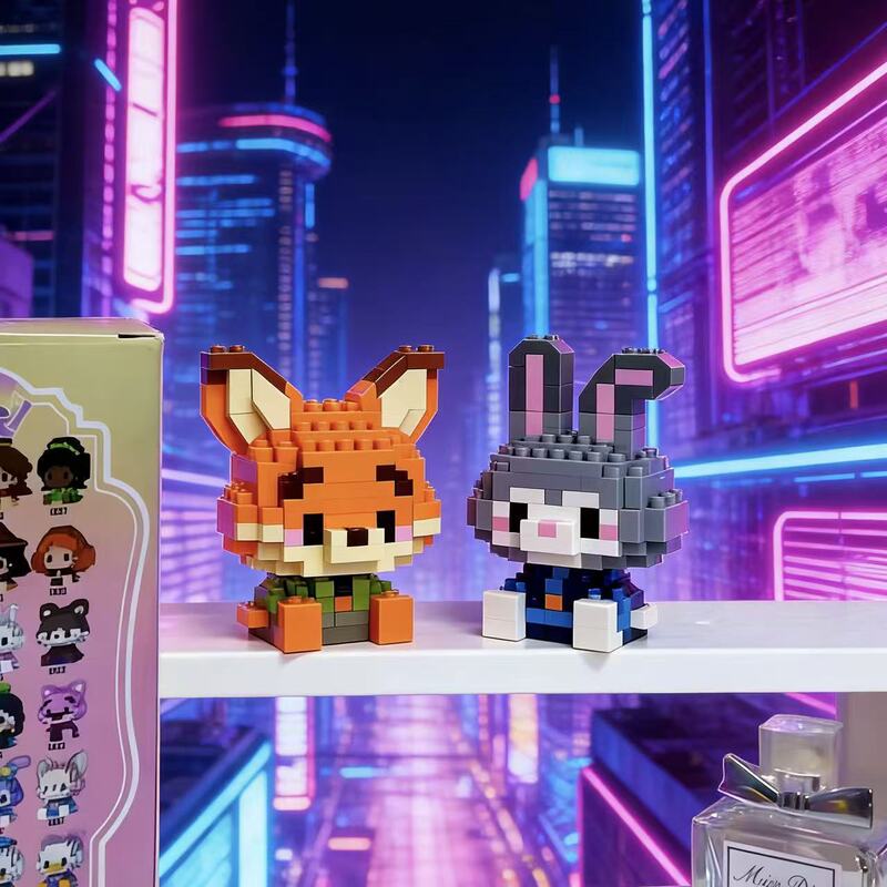 Crazy Animals 60 Model Figures Small Building Blocks Wholesale Micro Particles Compatible with Lego Toys Ornaments Children's Educational Gifts