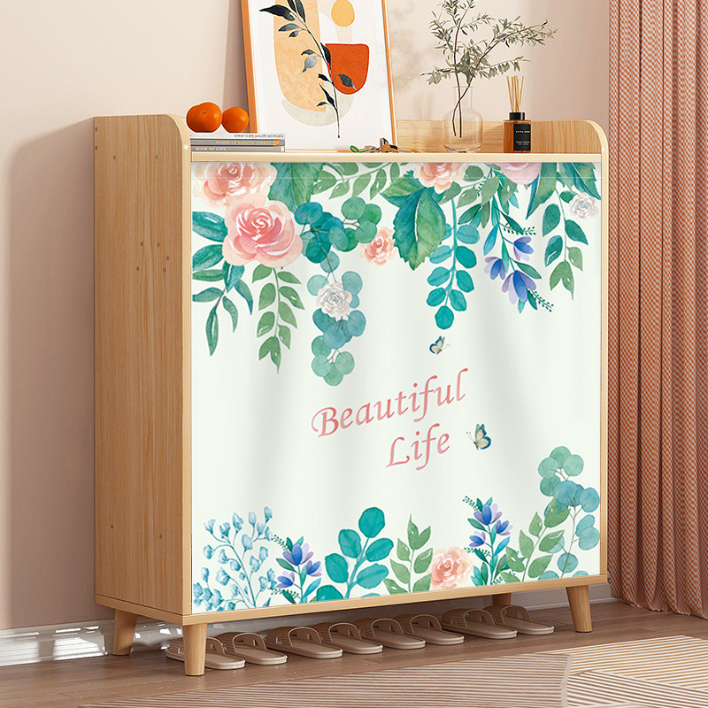 Gabinete de tela que cubre la cortina Velcro autoadhesivo gabinete de zapatos que cubre la cortina fea sin perforaciones armario sundries gabinete puerta cortina hogar