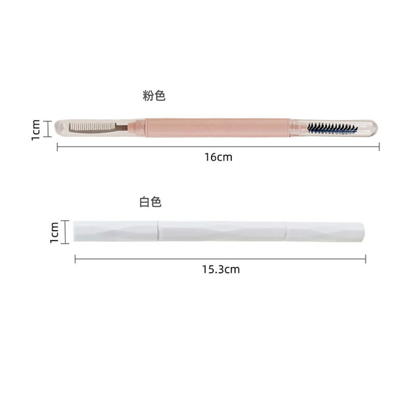 New gift product: Two-in-one makeup brush with protective cover, double-headed steel needle eyebrow comb and eyelash brush, clearly distinguishing wild eyebrows details Picture