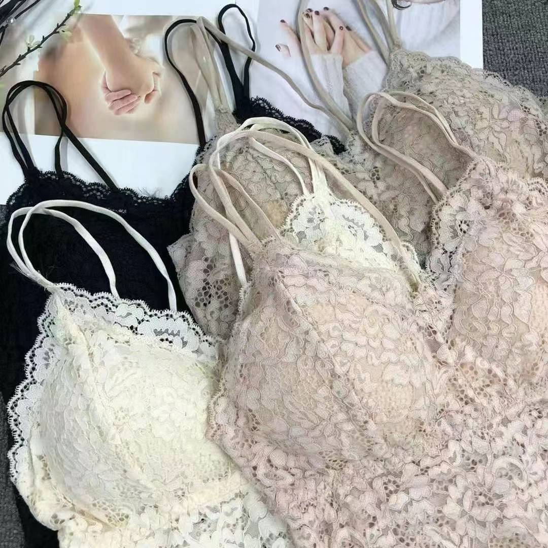 Nueva sensación de encaje de alta calidad, chaleco de dama sin anillo de acero, bra de yoga, ropa interior deportiva, mujer al por mayor