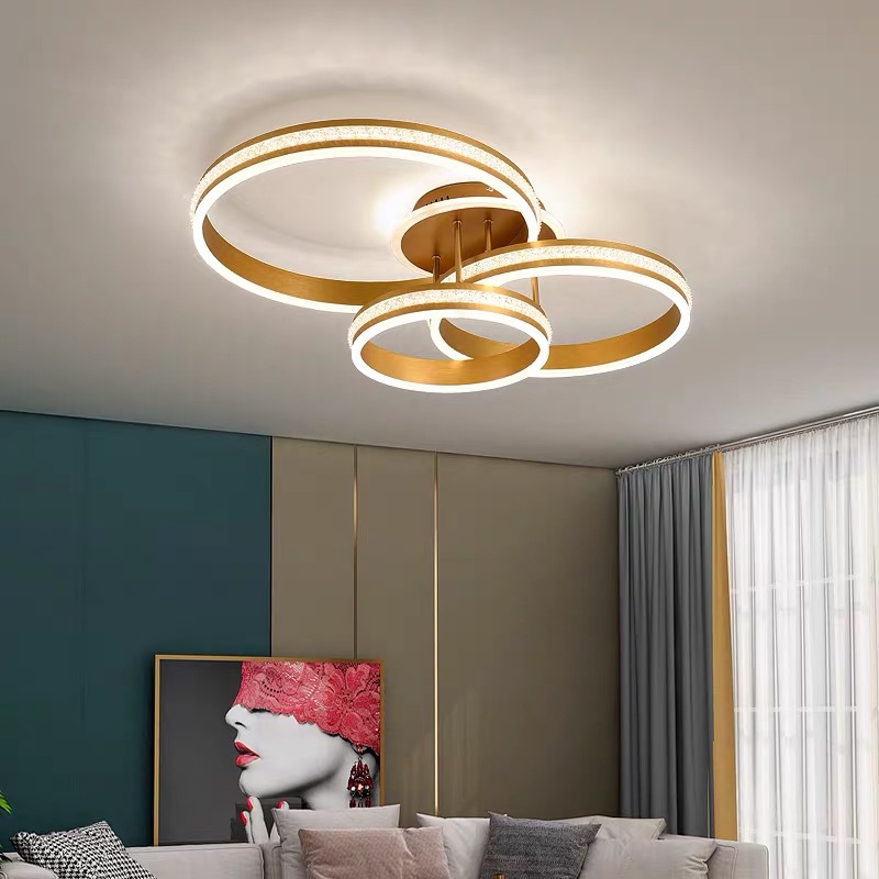Modern Minimalist Style Crystal Living Room Ceiling Lamp Bedroom Lamp Hotel Room Creative Art Designer Ceiling Lamp