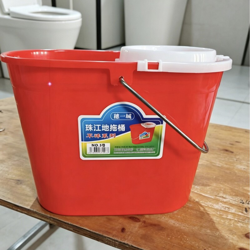 Factory Wholesale Household Thickened Mop Bucket, Traditional Red Mop Bucket, Mop Bucket with Hand-Pressed Water Squeeze Factory Wholesale Household Thickened Mop Bucket, Traditional Red Mop Bucket, Mop Bucket with Hand-Pressed Water Squeeze