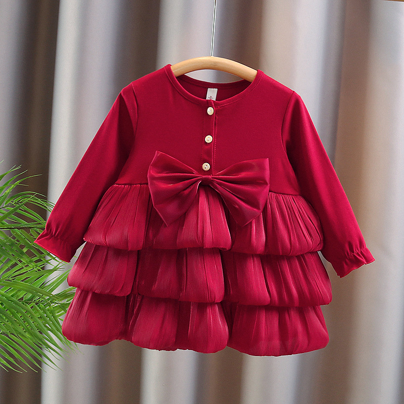 Baby Girl One-Year-Old Dress Baby Dress Girl Birthday Party Princess Dress 2025 Autum New Style Dress