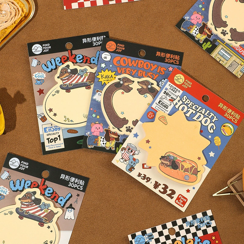 腊肠犬 宝宝卡卡 系列 造型便签 创意卡通 易撕便签 留言备忘