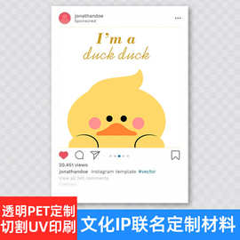 透明PET创意CNC加工IP联名定制材料动漫周边橡塑件高透明PET板材