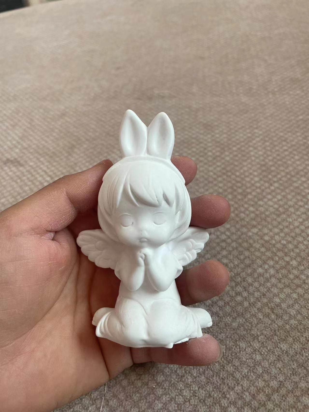 Frasco de Almacenamiento de Calabaza de Yeso en Blanco DIY para Pintar