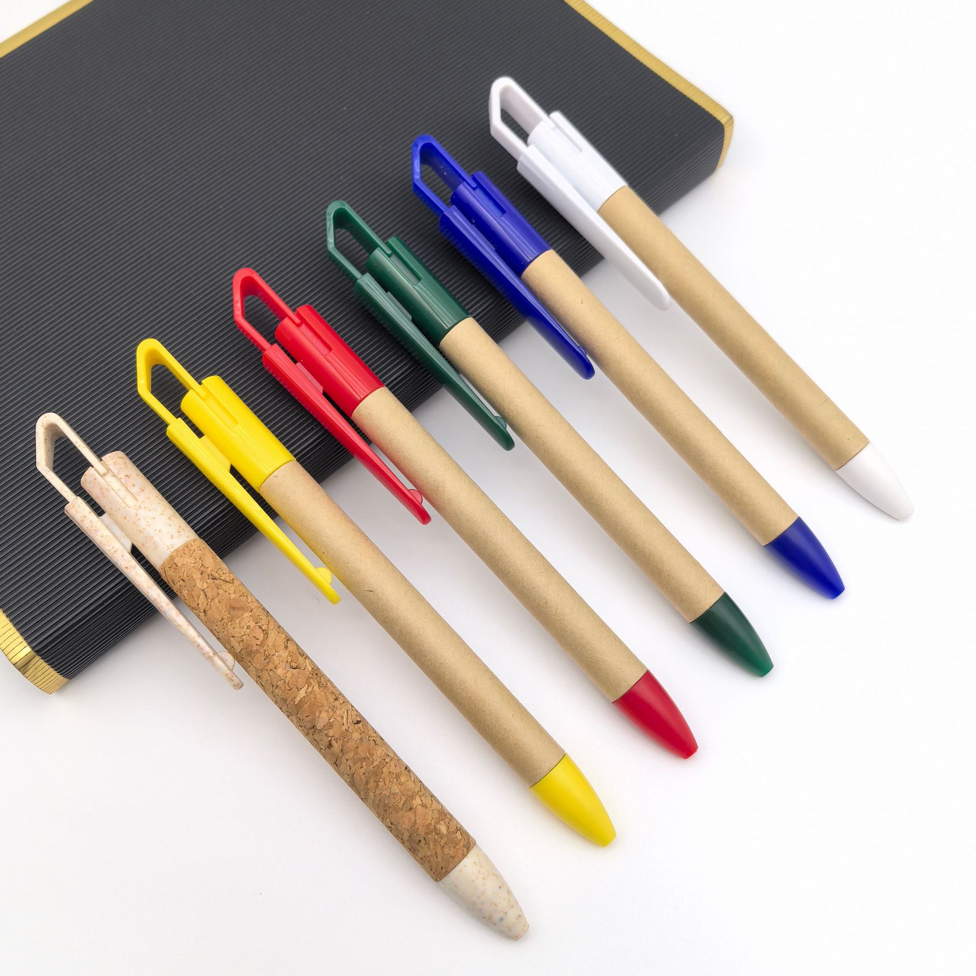 Bonito lápiz de tubo de lápiz con clip de papel encasado, lápiz de bolas ecológicas, lápiz de publicidad en papel, lápiz de promoción, lápiz de clip de papel grande, se puede imprimir