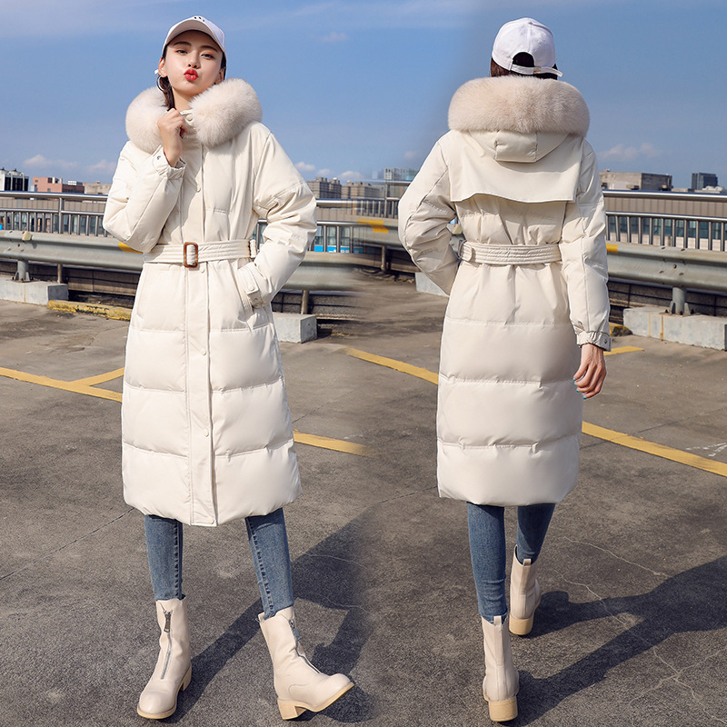 Capa de algodón de invierno transfronteriza 2025, nueva ropa de invierno alargada con capuzas, chaqueta de algodón de moda gruesa y cálida image 3