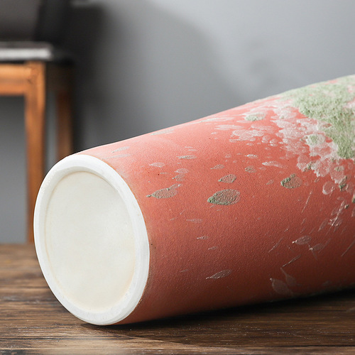 35CM high-end Jingdezhen ceramic retro-style vase home furnishings Jingjifeng flower ware silver willow hydroponic vase