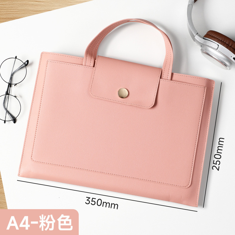 现货a4皮质文件袋加厚商务公文袋防水手提电脑包合同文件收纳资料|undefined